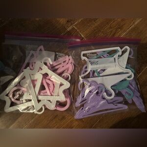 American Girl doll hangers AG, Our generation bundle of 37 doll clothes hangers